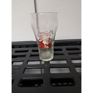 Vintage 1997 Happy Holidays COCA COLA Santa Claus Collectable Drinking Glass